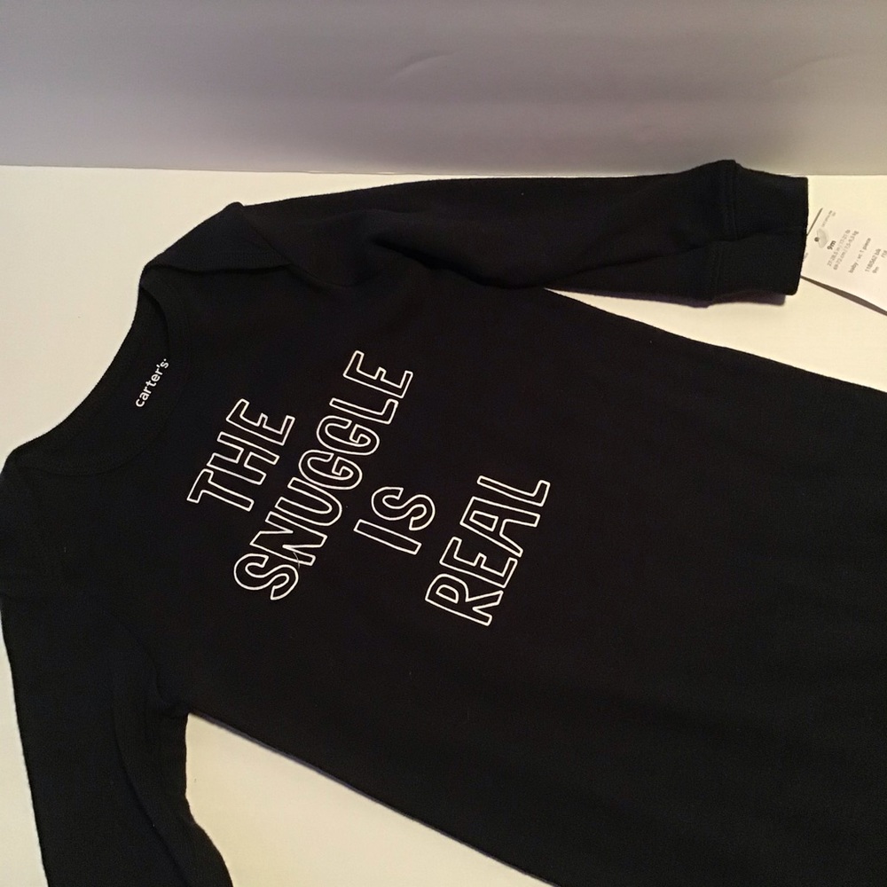 Baby Long sleeve black one piece size 9 months